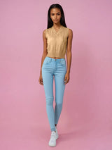 Sweet Caramel Knit Vest Sweater