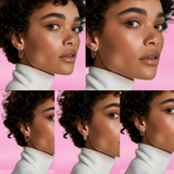 Five Pairs Glamorous Hoop Earrings