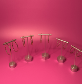 Five Pairs Golden Hoop Earrings