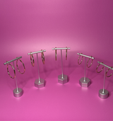 Five Pairs Golden Hoop Earrings