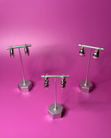 Shiny Silver Hoop Earrings